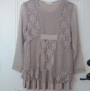 Gorgeous Lace Boho Gypsy Tunic Size M